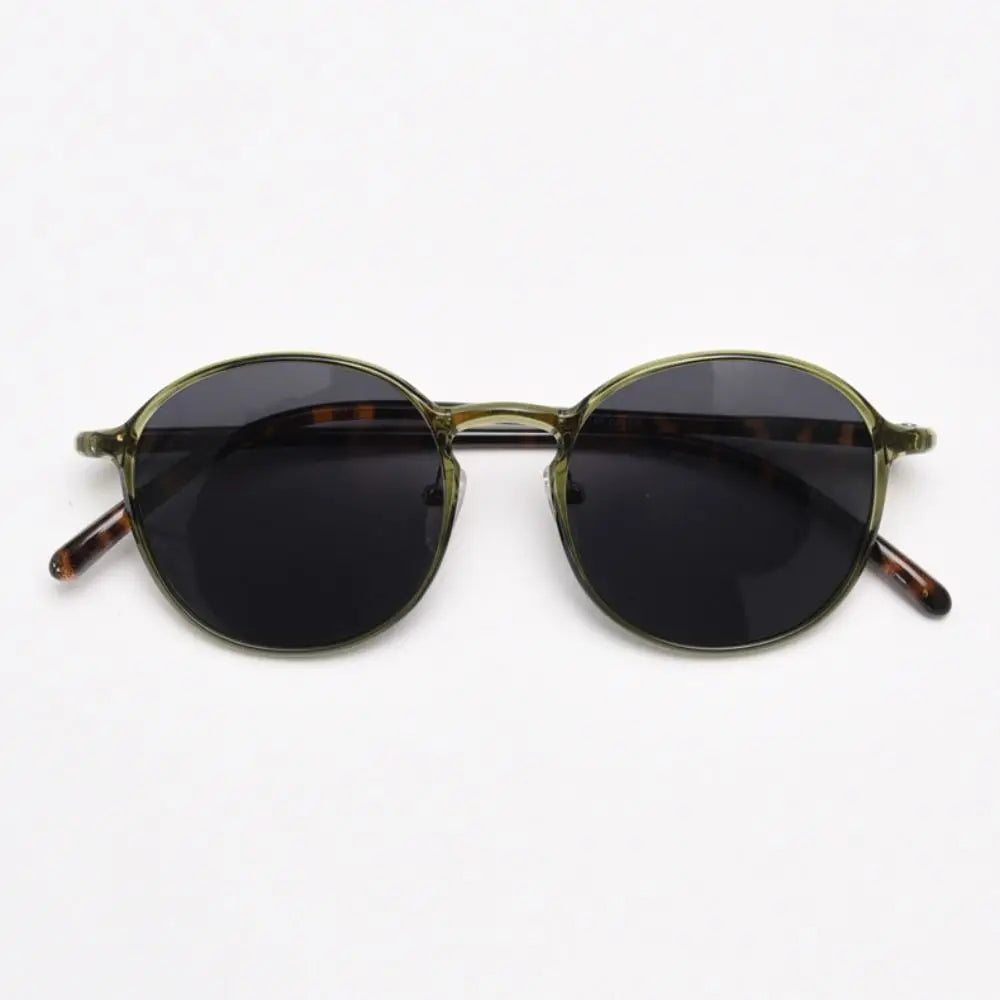 Sonnenbrille mit rundem Rahmen und rundem Rahmen, klassisches ultraleichtes Design, UV-beständige Brille, Vintage, trendige Fahrsonnenbrille für Herren und Damen