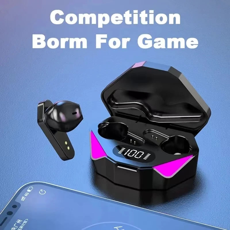 TWS Drahtloses Bluetooth-Headset, LED-Display, Gamer-Ohrhörer mit Mikrofon, kabellose Kopfhörer, Geräuschunterdrückung, Bluetooth-Kopfhörer X15