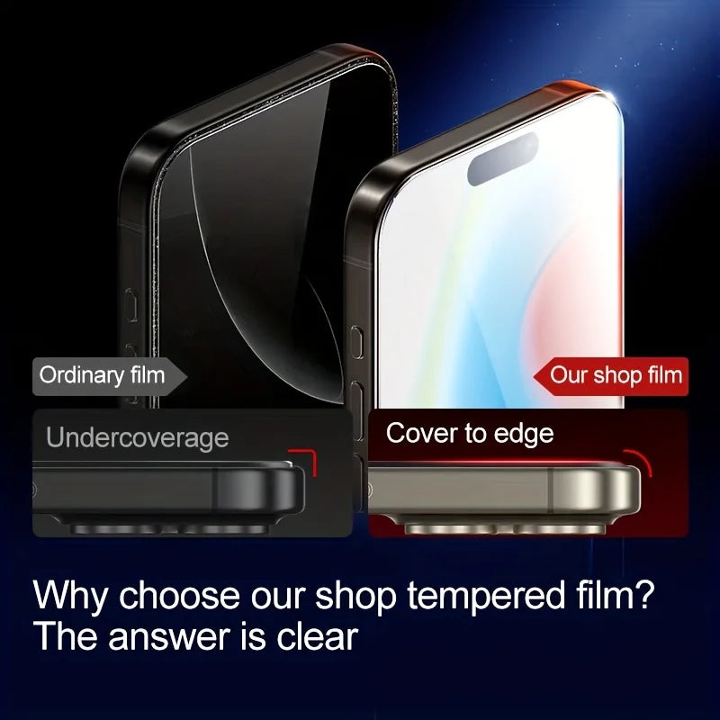 Displayschutzfolie aus gehärtetem Glas für iPhone 16 15 14 13 12 11 17 Pro Max 16e Schutzfolie iPhone16 Pro Max XR X XS Max 7 8 16Plus