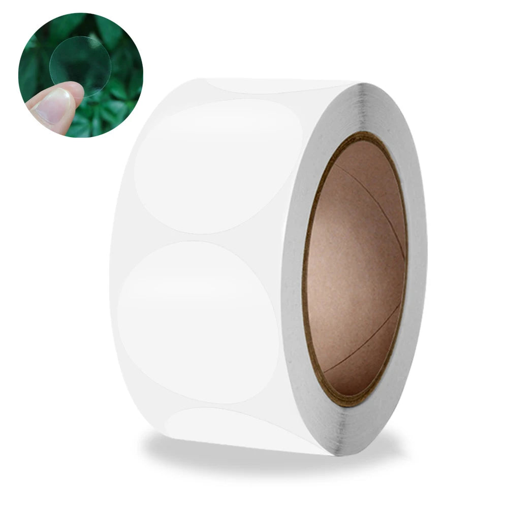 500 teile/rolle 1 zoll Kraft Papier Aufkleber Runde Leere Etiketten Für Handgemachte Geschenk Tag Papier DIY Umschlag Abdichtung Aufkleber schreibwaren