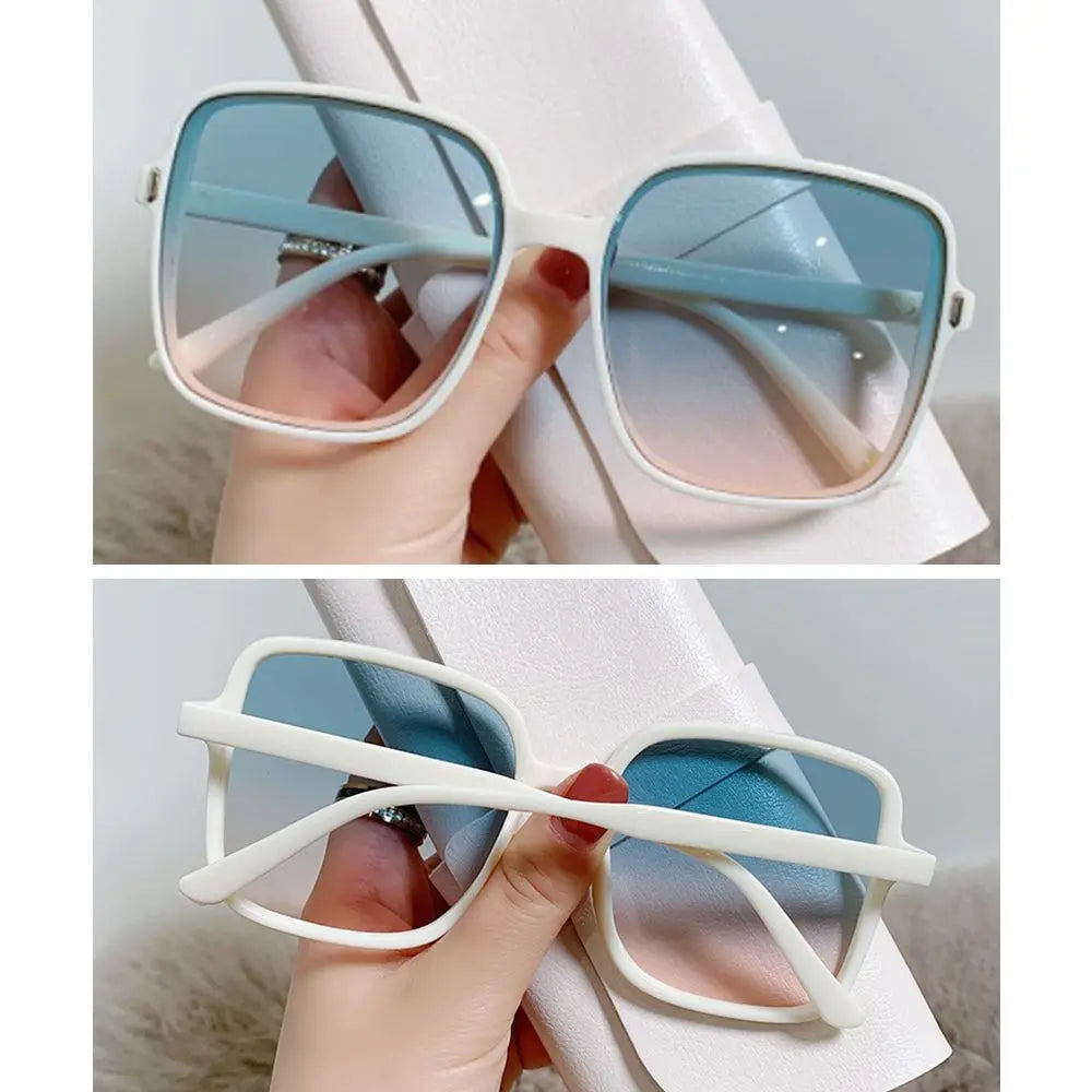 Übergroße Sonnenbrille für Frauen Luxus Vintage quadratische Sonnenbrille klassische UV400 Big Frame Lady Brillen