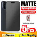 5 Stück matte Hydrogelfolie für iPhone 16 14 13 12 11 15 Pro Max Mini Frosted Displayschutzfolie für iPhone XS X XR 7 8 14 15 16 Plus
