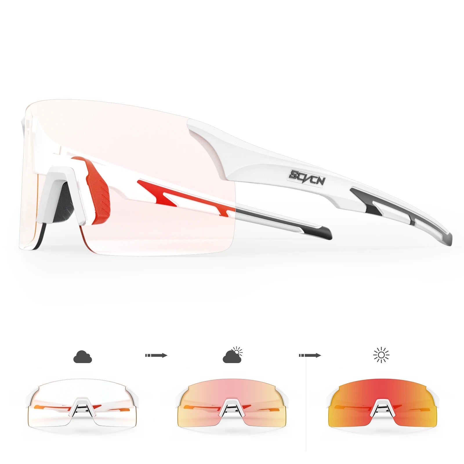 SCVCN Photochrome Sonnenbrille Outdoor Sport Fahrrad Radfahren Gläser Mann MTB Klettern Gläser Brillen Frauen Fahren Fahrrad Brille