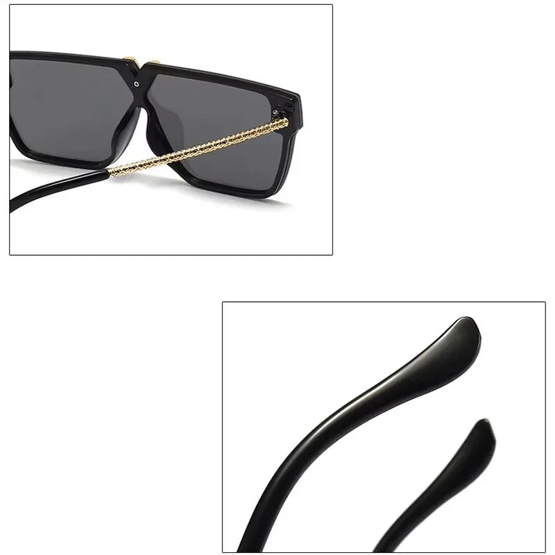Sonnenbrille mit Buchstabe V für Damen und Herren, quadratischer Rahmen, zum Fahren, beliebter UV-Schutz, schwarze Sonnenbrille, Markendesign, berühmte Brillen 2025,