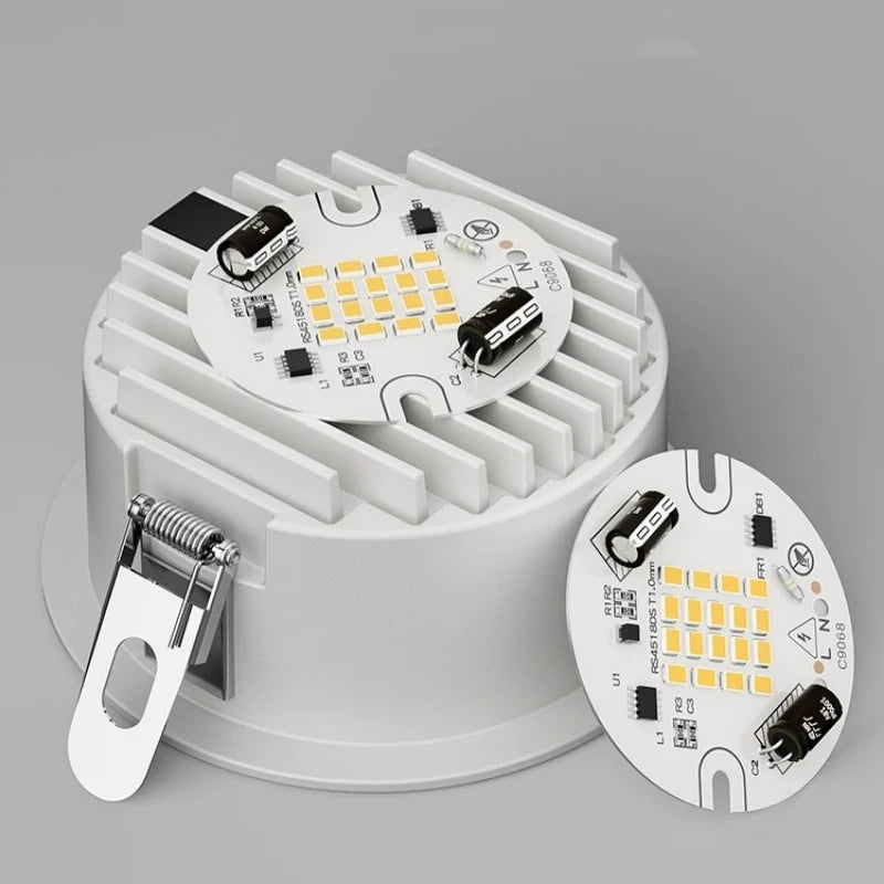Einbau-Blendschutz-LED-SMD-Downlight, 7 W, 9 W, dimmbar, 85–265 V, Deckenleuchte, Strahler, 12 W, 18 W, für Zuhause, Wohnzimmer, Schlafzimmer