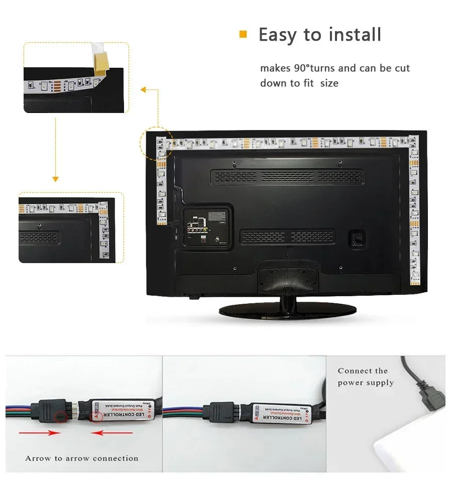 RGB LED Streifen Lichter 5V USB Led Licht Farbwechsel Fernbedienung APP Steuerung Farbwechsel Flexible Lampe Band 1M-30M TV Hintergrundbeleuchtung