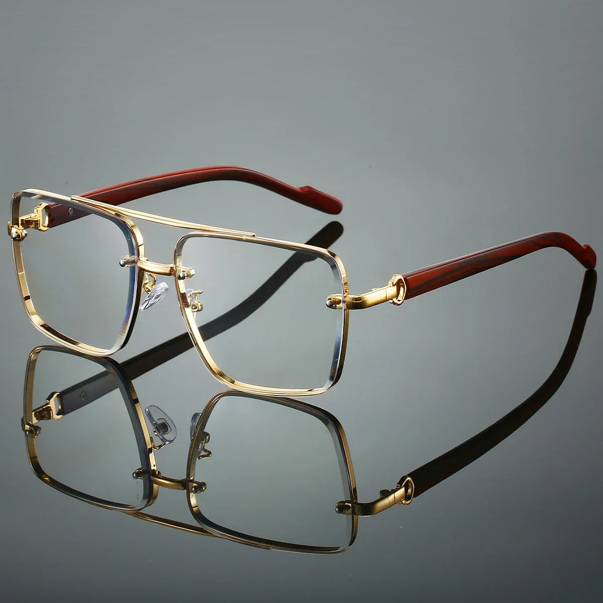 KAMMPT Mode Retro Quadratische Metall Shades frauen Original Marke Design Fahren Sonnenbrille Neue Doppel Brücke Pilot Sonnenbrille