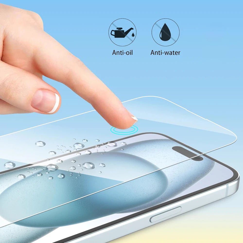 Klarglas folie für iPhone 17 16 15 Pro Max Displays chutz folie für iPhone 11 12 13 14 15 Pro gehärtetes Glas iPhone 13 Mini 16 Plus Glass