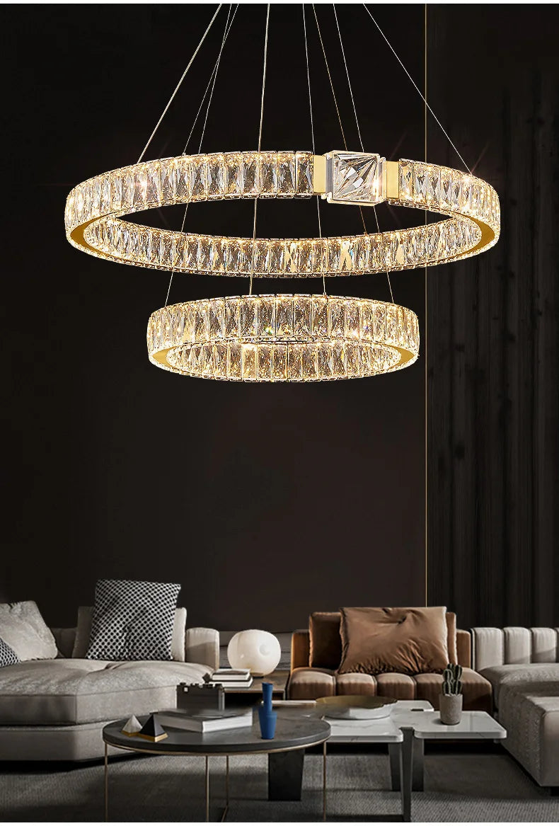 Moderne Luxus LED Kristall Kronleuchter Home Villa Beleuchtung Wohnzimmer Esszimmer Dekoration Decke Pendel leuchten Innen leuchten