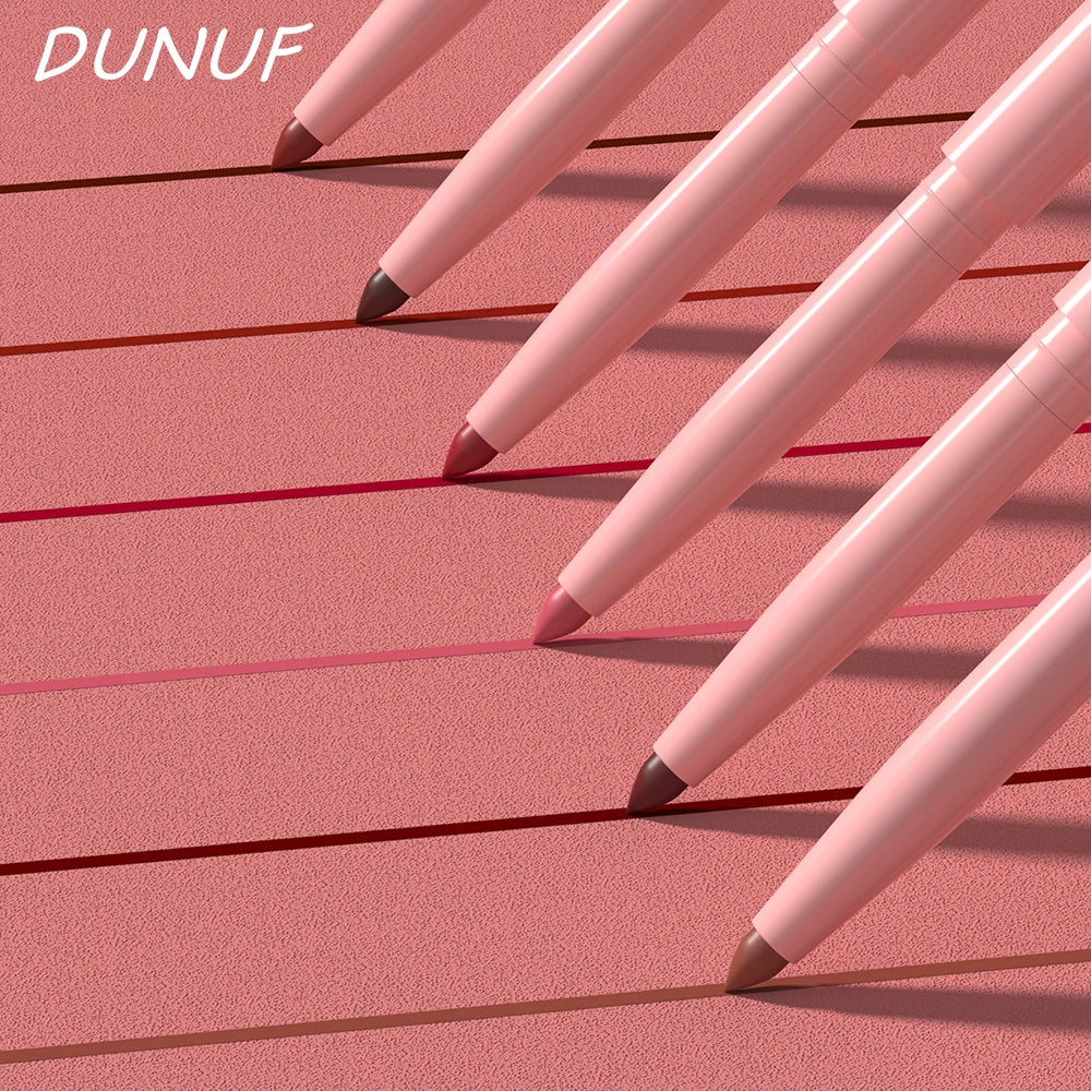 6-teiliges Lipliner-Stift-Set, langlebig, wasserdicht, schweißfest, einfaches Färben, lichtecht, Farbwiedergabe, Lipgloss-Set, Schönheits-Make-up