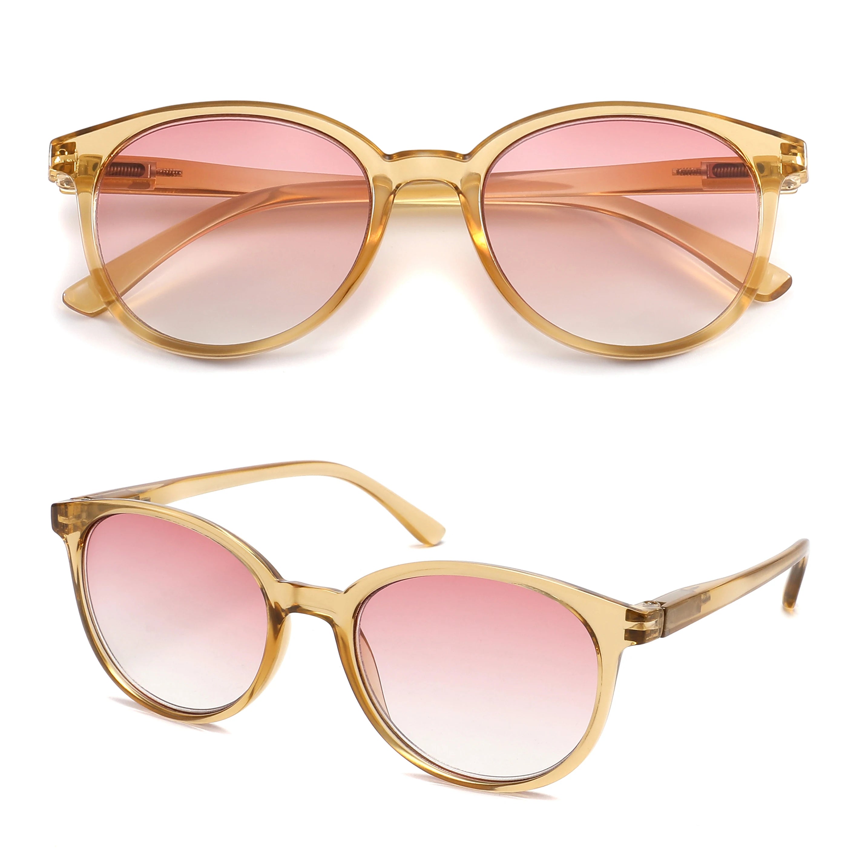 Lesesonnenbrille für Damen und Herren, quadratisch, klassischer Rahmen für den Außenbereich, Sonnenbrille, Lesebrille mit Dioptrien-Federscharnier