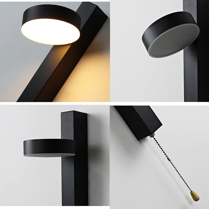 Nordic Wand Lampen mit Pull Schalter Abajur Para Quarto Lampe De Chevet Lampe für Schlafzimmer Arandela Wohnkultur Decoracion Ha