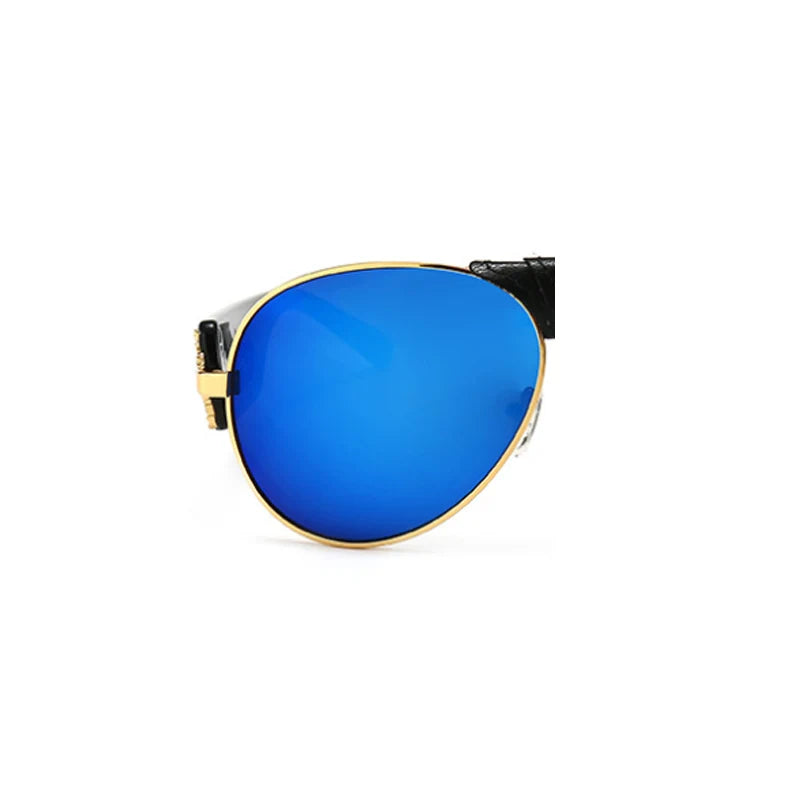 Steampunk Übergroße Männer Klassische Schwarze Sonnenbrille für Frauen Luxus Marke Goggle Sonnenbrille Mann Shades Brillen Oculos UV400 Femin
