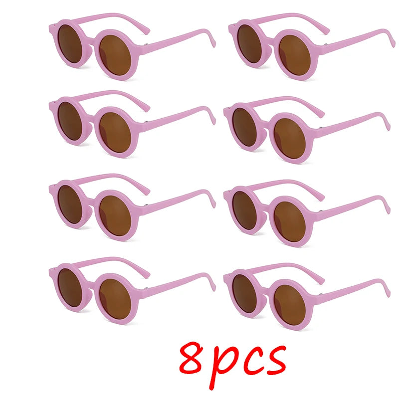 Kindersonnenbrille, runder Rahmen im Einsatzstil, Baby-Sonnenbrille für 1–7 Jahre alte Babys, Sonnenschutz, Sonnenschutz