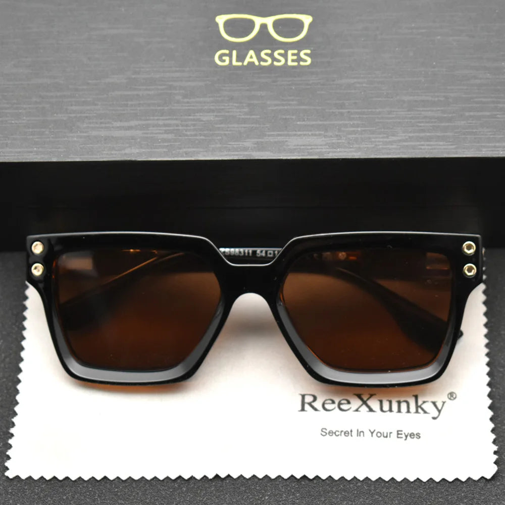 Luxus Vintage 2025 Design Quadratische Sonnenbrille Für Männer Mode Übergroßen Anti-Reflektierende UV400 Driving Shades Frauen Brillen