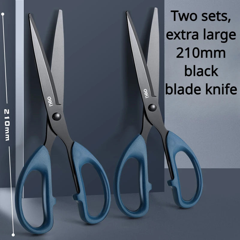 Deli 210/175mm Schwarz Edelstahl Schere Business Büro Schreibwaren Hause Schneider Schere Küche Messer Cutter Schneiden Werkzeug