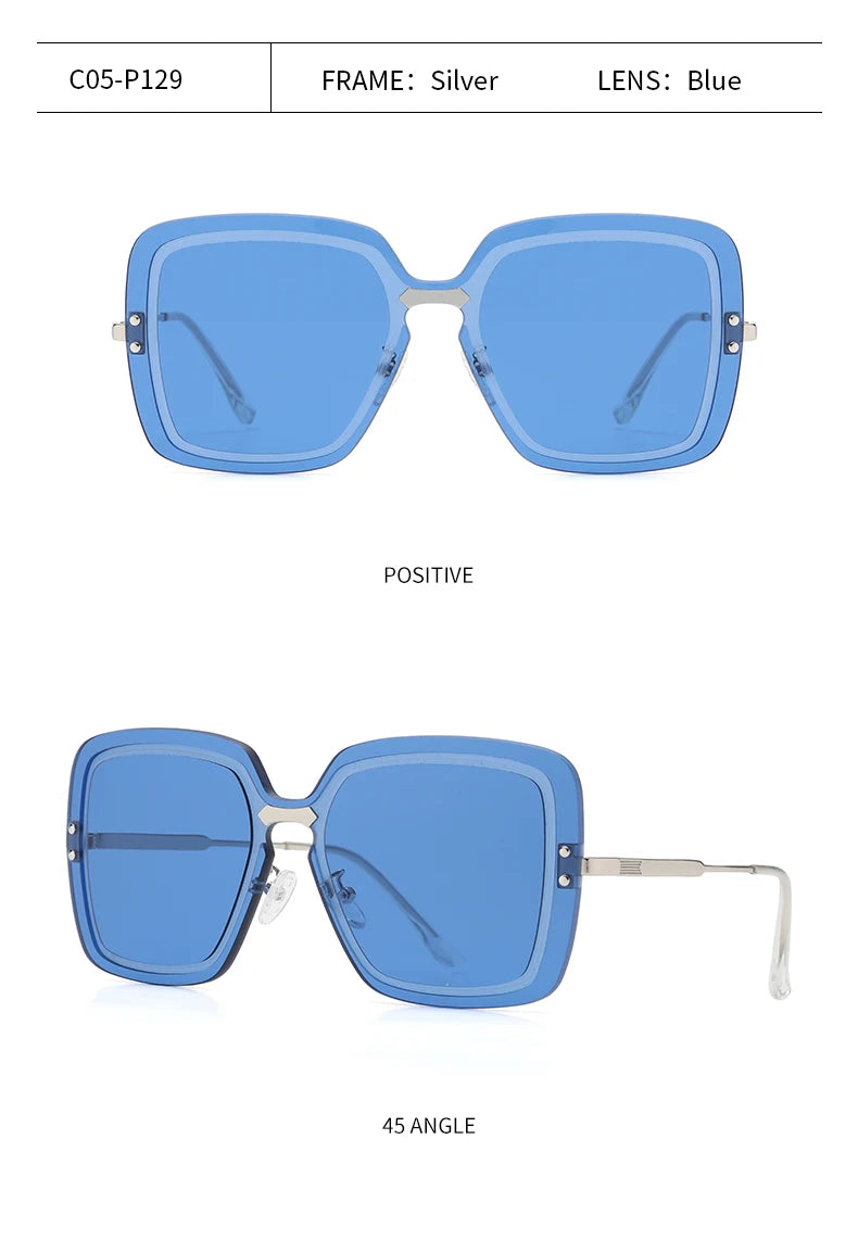 Fashion Street Shot Sonnenbrille im neuen Stil, Outdoor-Sonnenschutz, großer Rahmen, Unisex-Brille für einen trendigen Look