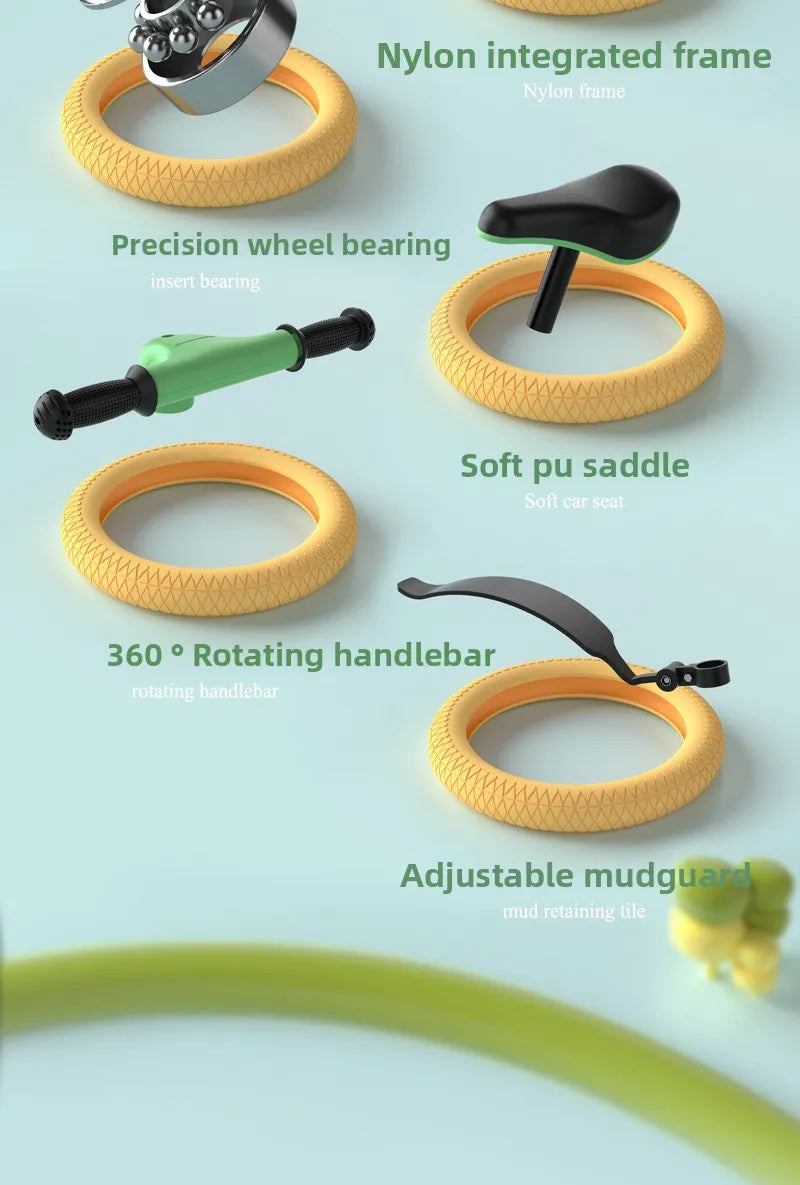 Laufrad für Kinder ohne Pedale, Schiebefahrrad für Babys, Schiebefahrrad für Kinder, Fahrrad