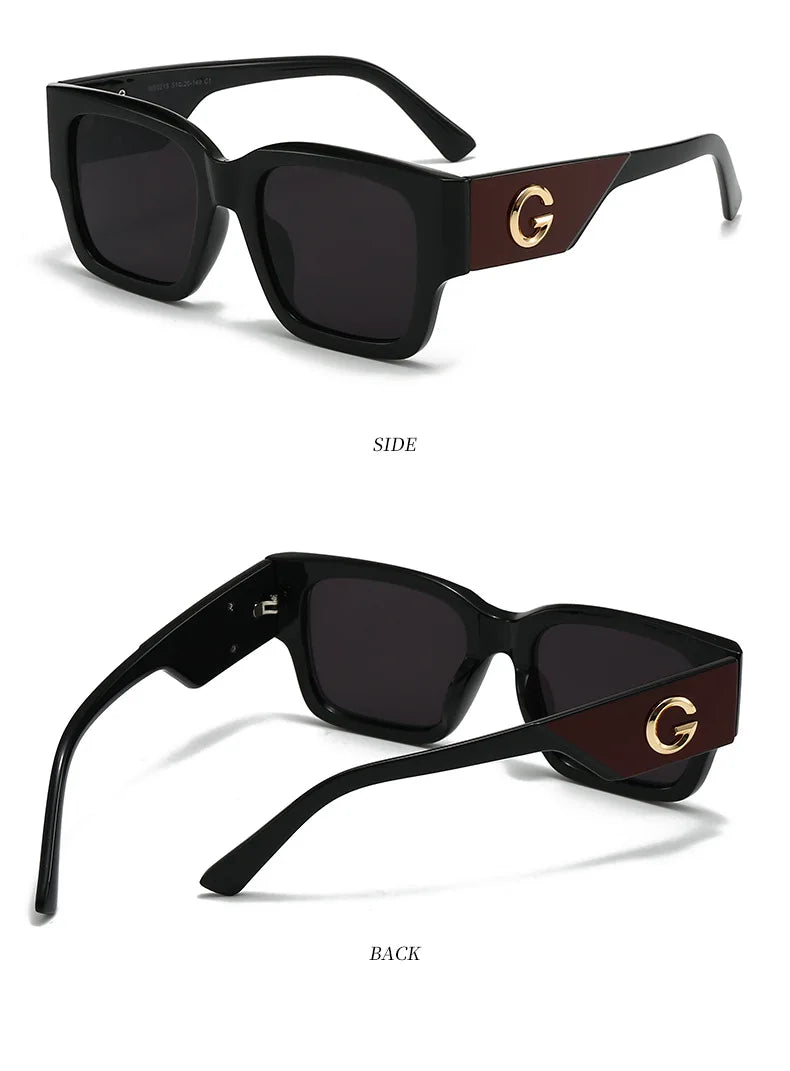 Luxusmarke G Fashion Sonnenbrillen für Damen und Herren, europäische und amerikanische stilvolle quadratische Designer-Brillen, Unisex-Brillen, UV400