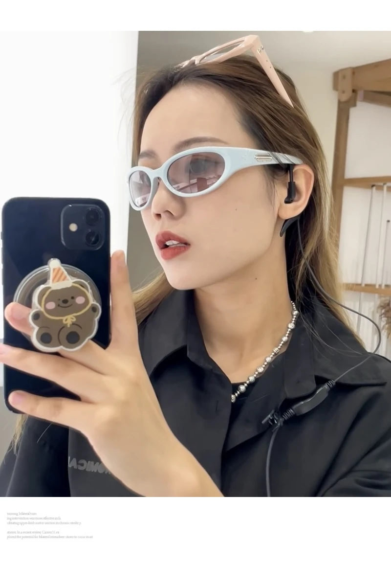 Koreanische radfahren blaue sonnenbrille frauen ins street shot sonnenschutz brille staub dichte wind dichte reit brille uv400 sonnenbrille männer