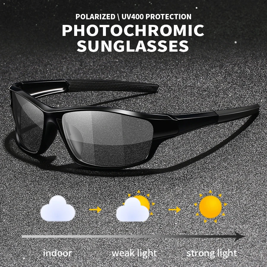 Photochrome Polarisierte Sport Vintage Sonnenbrille Männer Frauen Angeln Radfahren Fahren Bergsteigen Chameleon Sonnenbrille UV400