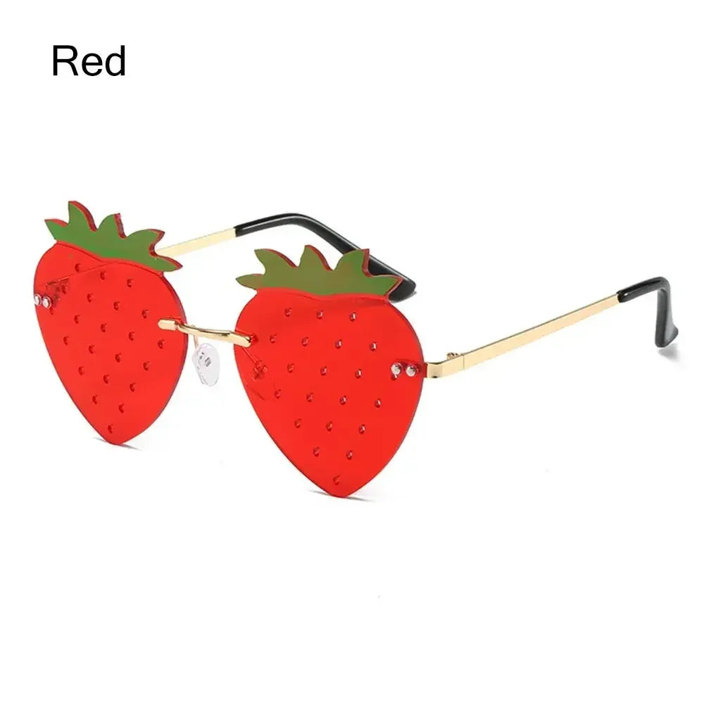 Einzigartige Bunte Erdbeere Sonnenbrille für Frauen Männer Festival Party Rave Sonnenbrille Weihnachten Dekorationen Straße Snap Brillen