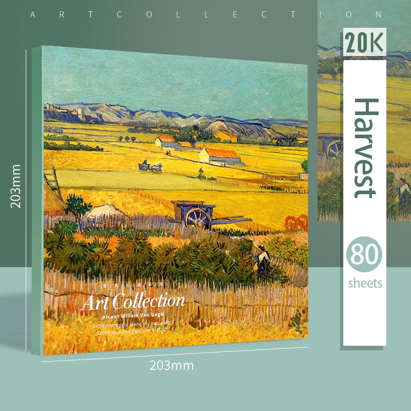 Leeres Skizzenbuch für 20 Karat 80 Blatt Papierkunststudenten, die zu zeichnen lernen, farbige Bleigemälde, Buntstift, Malerei, Kunstbedarf