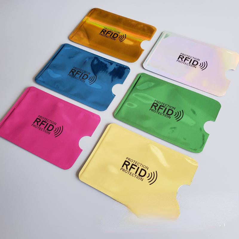 10 Stück Anti-Scan-RFID-Blockierhülle für Kreditkarten, sichern Sie Ihre Identität, Geldautomat, Debit, kontaktloser IC-ID-Kartenschutz, Blocker
