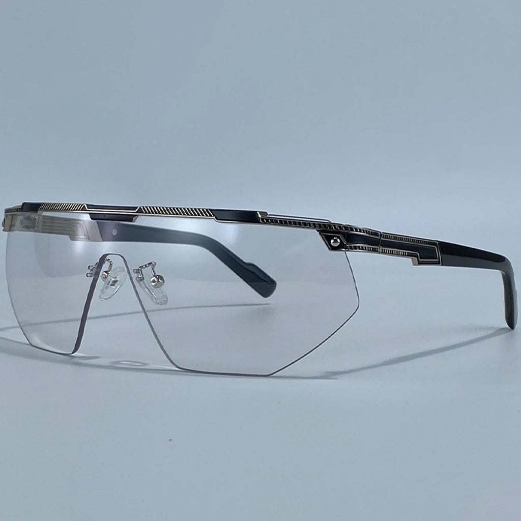 Übergroße Sport-Wrap-Around-Sonnenbrille für Damen 2026 – Luxusmarke Steampunk Shield Goggle Mask Sonnenbrille für Damen UV400 Schutz
