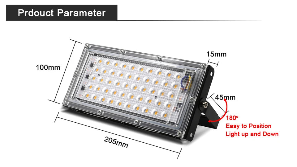 LED Flutlicht 50W 100W 150W IP65 Wasserdicht 220V 240V Outdoor Flutlicht Scheinwerfer LED Reflektor straße Lampe Garten Beleuchtung