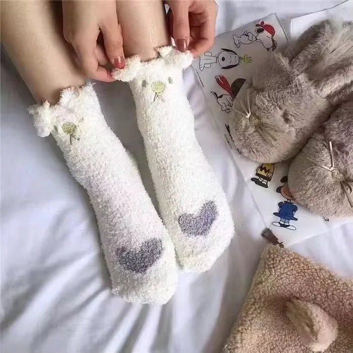 10 Paar Damen-Socken mit Cartoon-Muster, trendige und modische, vielseitige Socken, leichte, atmungsaktive, bequeme Freizeitsocken