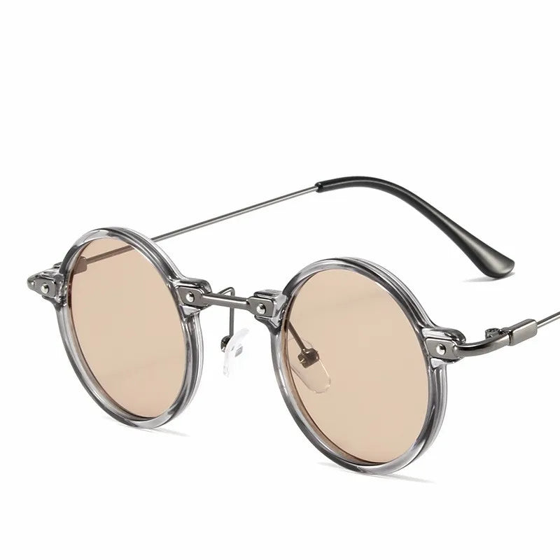Runde Sonnenbrille für Männer Frauen Retro Steampunk Sonnenbrille männlich weiblich Marke Designer Metallrahmen Brillen Sonnenbrillen oculos de sol