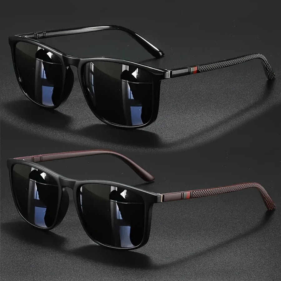 2 stücke Luxus Platz Vintage Polarisierte Radfahren Sonnenbrille Männer Frauen Mode Reise Fahren Angeln Sonnenbrille Männliche Brillen UV400