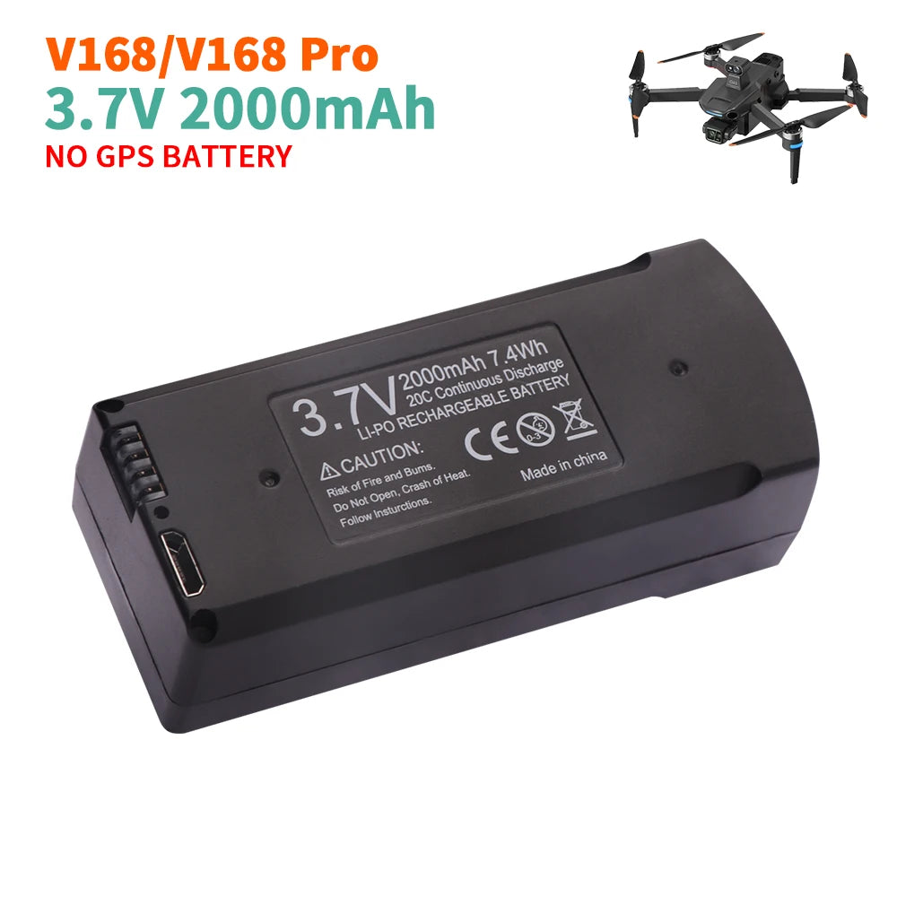 7,4 V 3000 mAh Original V168 GPS Drone Batterie RC Quadcopter 3,7 V 2000 mAh V168 Pro Max Ersatz Batterie eders Teile Zubehör