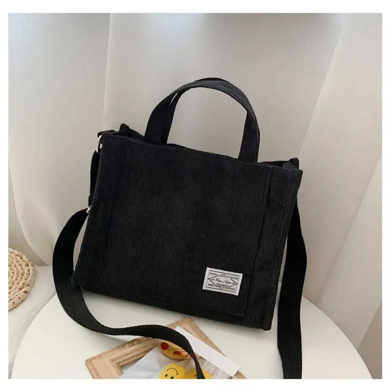 Umhängetasche aus Cord, quadratische Umhängetasche für Damen, lässige Tragetasche, Umhängetasche, Reise-Organizer-Tasche