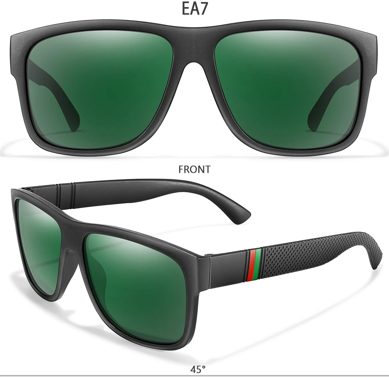 Klassische Männer Platz Polarisierte Angeln Sonnenbrille Im Freien Fahren Radfahren Laufen Brille Vintage Großen Rahmen UV400