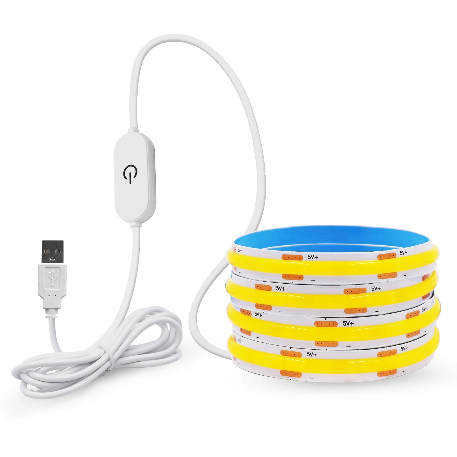 Neue 5V LED COB Licht Streifen Dimmbar Mit Touch Sensor/EIN OFF Schalter USB Flexible LED Band Weihnachten TV Hintergrundbeleuchtung Klebeband