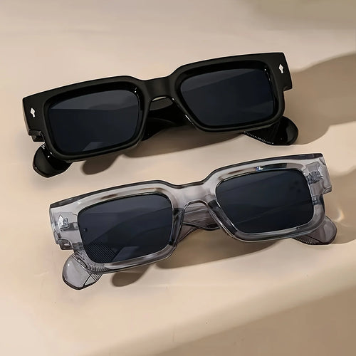 1PC Unisex Retro Quadratische Sonnenbrille Klassischer UV-Schutz Kunststoffrahmen für Outdoor-Reisen Fahren