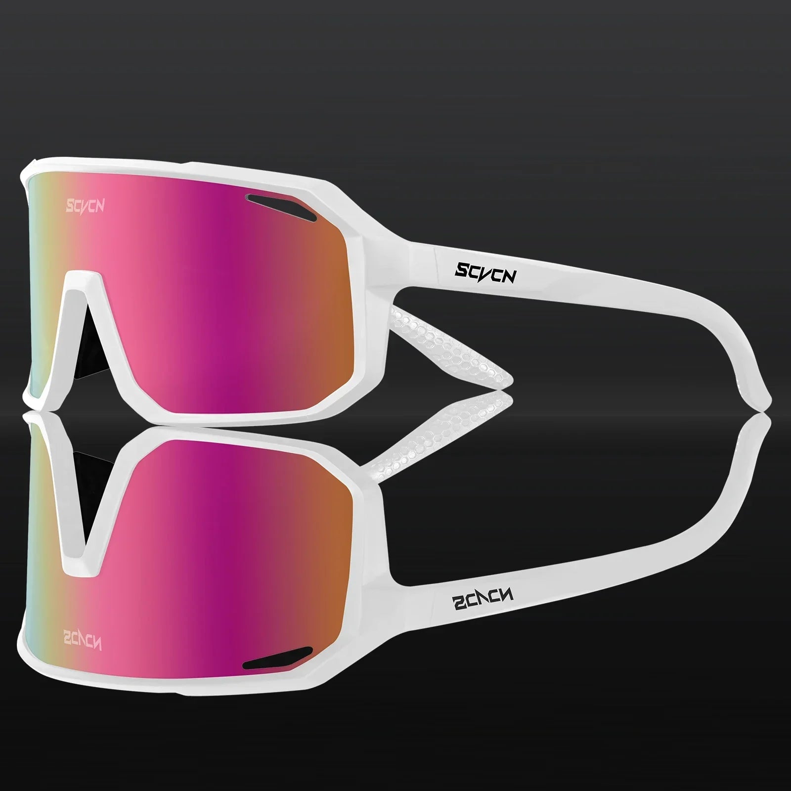 SCVCN Fahrradbrille, Fahrrad, Mountainbike, Wandern, Camping, Golf, UV400, Sonnenbrille, Sportschutzbrille für Männer und Frauen, Baseball