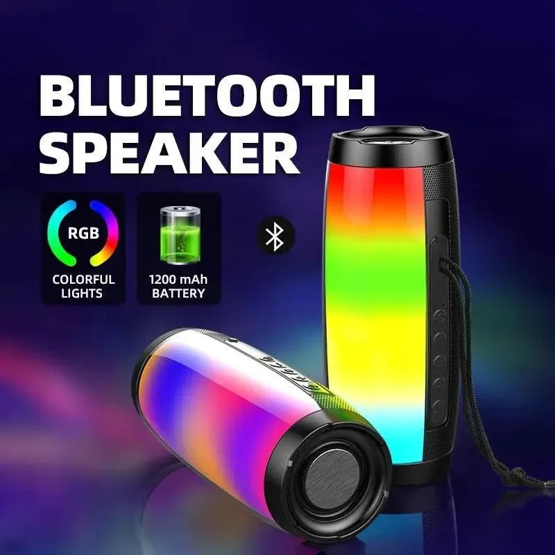 Lanfy #   BT-1202 Tragbarer Bluetooth-Lautsprecher mit bunter 360-LED-Lichtshow
