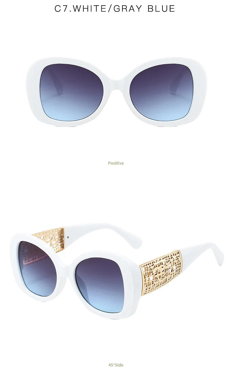 Vintage Luxus Designer Quadrat Sonnenbrille Für Frauen Männer Mode Übergroßen Retro Sonnenbrille Im Freien Fahren Retro Schatten UV400