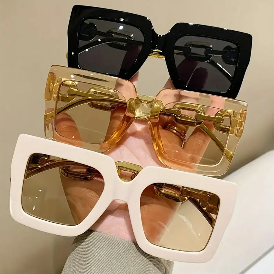 3PCS Mode Großen Rahmen Sommer Dekoration frauen Sonnenbrille retro Stil Outdoor Reise Gläser