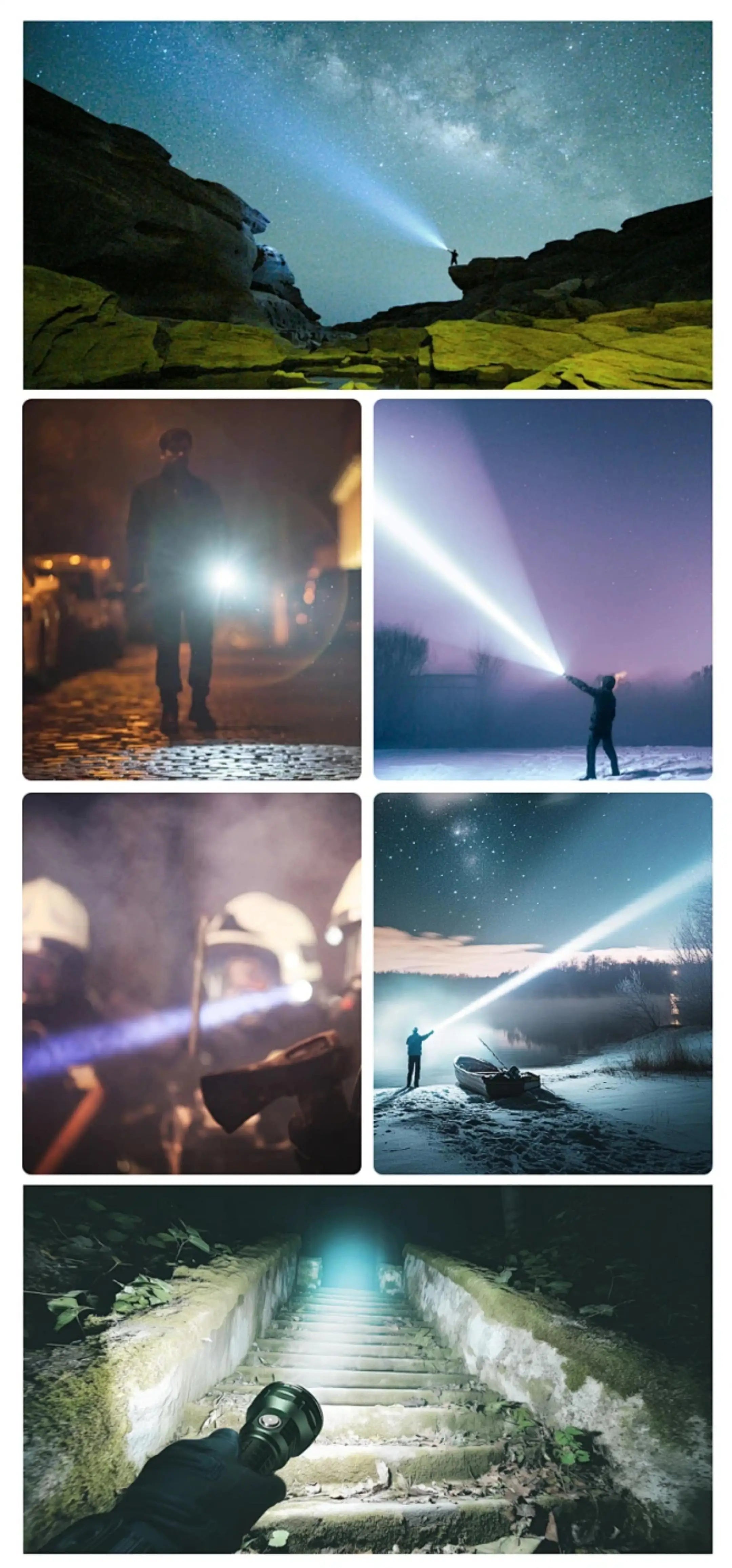 100000000LM Ultrahelle 15000 mAh USB C wiederaufladbare Taschenlampe Hochleistungs-Taschenlampen Wasserdichte Camping-Laterne Digitalanzeige