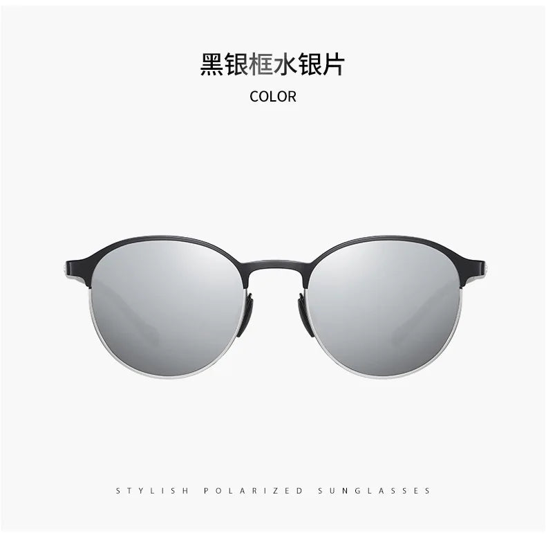 Polarisierte Sonnenbrille Fahren UV400 Schutz Sport Unisex Metall Brille Mode Blenden Halbrahmen Männer Fahrrad T522