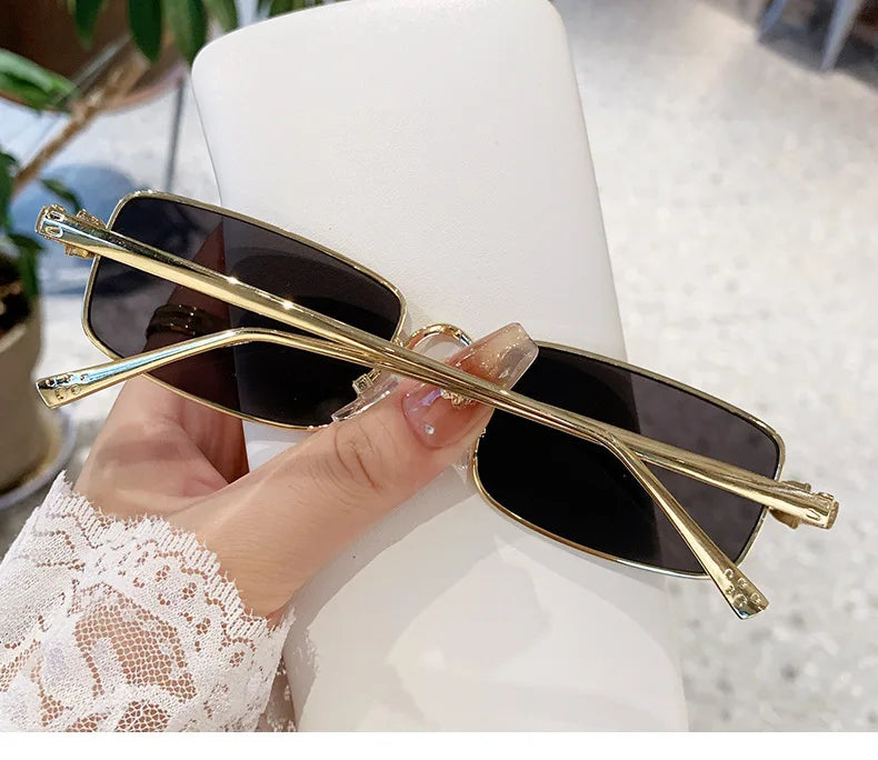 Hochauflösende Sonnenbrille für Herren und Damen, blaues Licht blockierende Augenschutzbrille, randlose Brille mit quadratischem Rahmen