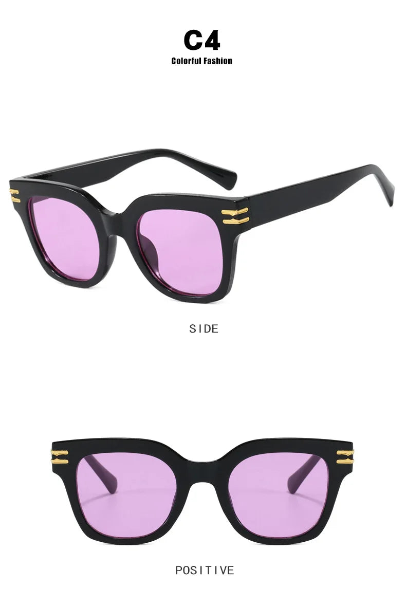 Quadratische, übergroße Sonnenbrille 2025, trendige Premium-UV-blockierende Fahrsonnenbrille für Männer und Frauen, Persönlichkeit, Unisex-Brillenschirme