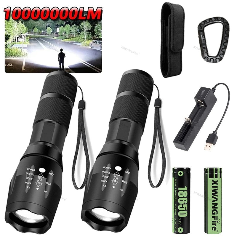 T6 Starke Licht Taschenlampe LED Aluminium Legierung Teleskop Zoom Batterie Version Aufladen Outdoor Suchscheinwerfer Fernbedienung Taschenlampe