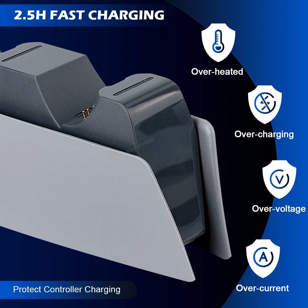 5 FARBEN für PS5-Controller, Ladestation, Dual-Schnellladestation für PS5, Typ C und PS5-Edge-Game-Controller mit LED-Anzeige