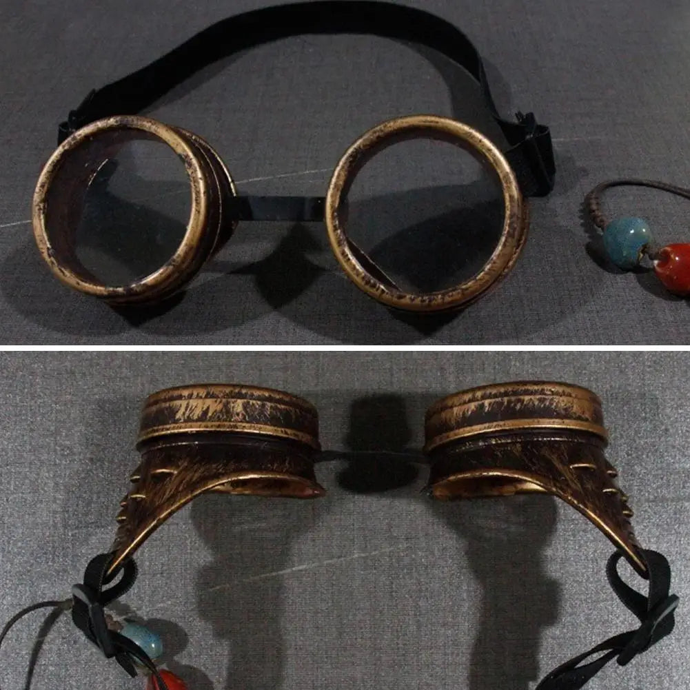 Steampunk-Stil Sonnenbrille Vintage-Stil Brille Schweißen Punk Brille Cosplay Marke Designer Party Dekoration