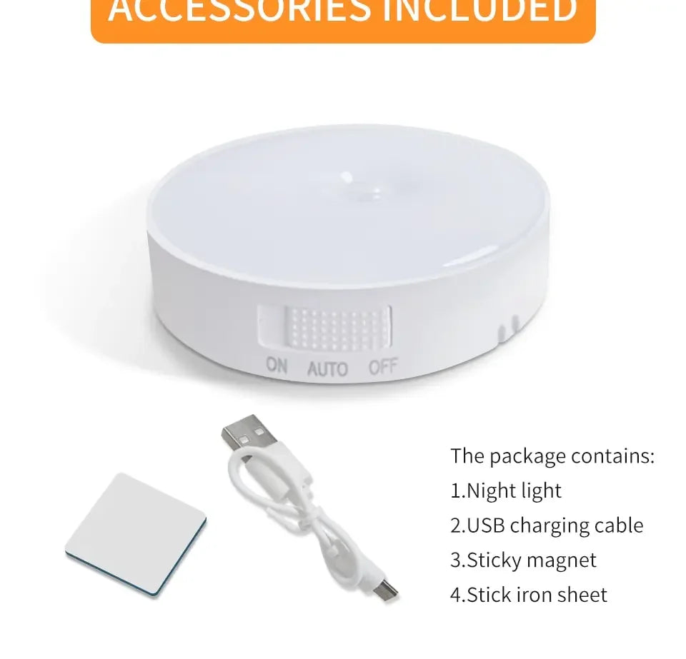LED-Unterschrankleuchten mit Bewegungsmelder, Nachtlicht, wiederaufladbar, kabellose USB-Lampe für Treppen, Schrank, Küche, Schlafzimmer, Flur